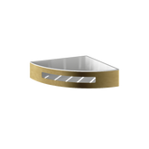 Hotbath Archie ARA19 hoek douchekorf RVS 316 - Geborsteld Messing PVD